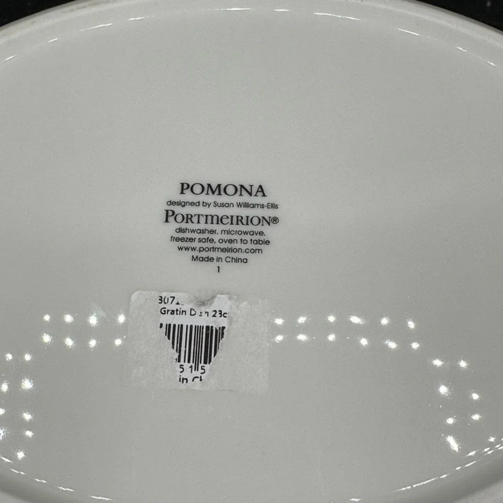 Portmeirion Pomona Morning Apple Oval Au Gratin Baking Serving Dish 12-3/4